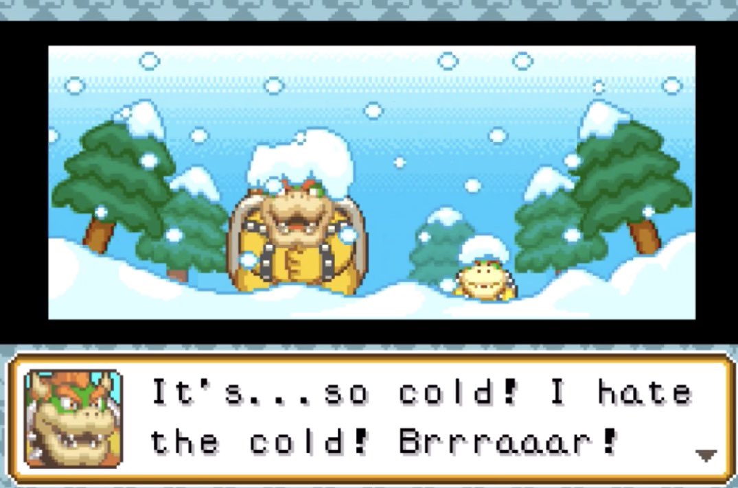 xRyuAsh's tweet image. I imagine Bowser being cold like in Mario Party Advance, so I like to put the Pro Racer outfit on him to keep my king a little warmer while roaming the snowy terrain. ☺️