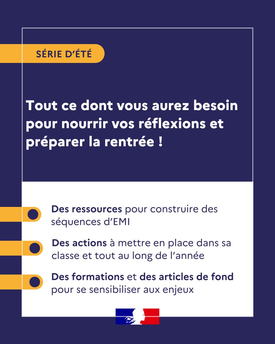 LeCLEMI's tweet image. 🎓 Les résultats des examens sont tombés et avec eux s'annonce le début des vacances d'été !
☀️ Retrouvez-nous tout au long des vacances pour nos séries d’été ! Des ressources, des productions, des articles sur des thèmes liés aux fondamentaux de l’#ÉducMédiasInfo