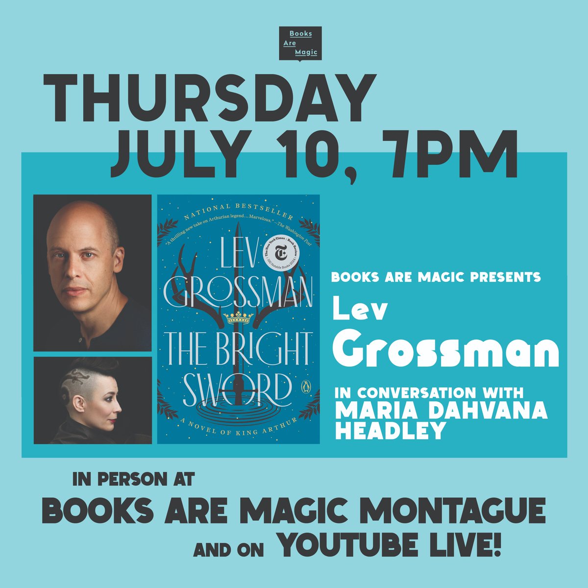 Lev Grossman (@leverus) on Twitter photo Tonight in Brooklyn! I'm inconceivably excited to talk Arthur and writing with the brilliant Maria Dahvana Headley at Books are Magic
<a href="/MARIADAHVANA/">Maria Dahvana Headley</a>
booksaremagic.net/events/2729720… Tonight in Brooklyn! I'm inconceivably excited to talk Arthur and writing with the brilliant Maria Dahvana Headley at Books are Magic
<a href="/MARIADAHVANA/">Maria Dahvana Headley</a>
booksaremagic.net/events/2729720…