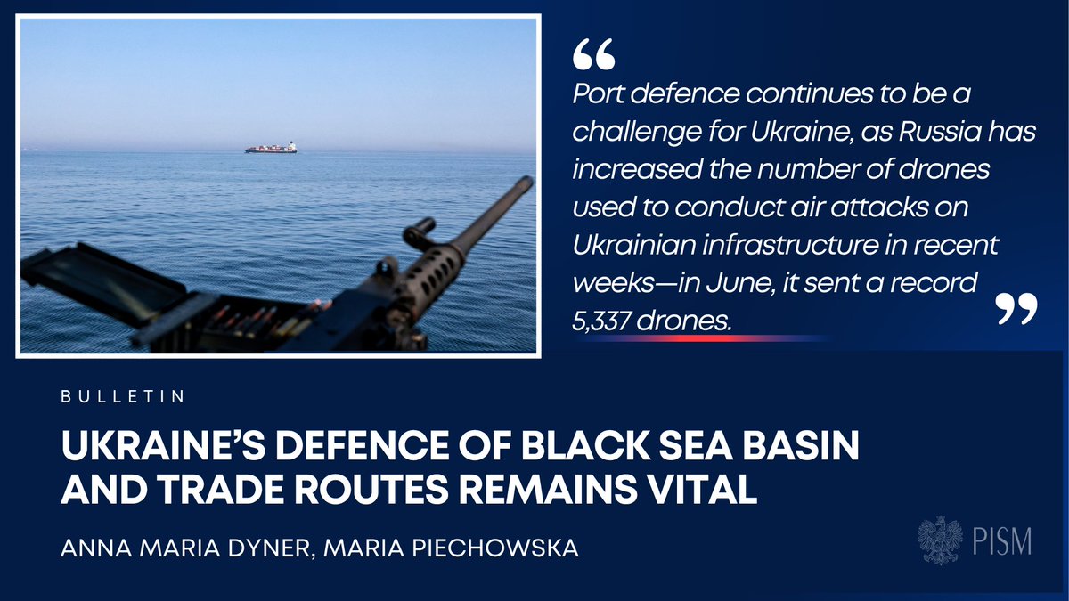 PISM (@pism_poland) on Twitter photo 🚢🇺🇦The Black Sea is crucial to Ukraine's security. Therefore, partner states should support it in maintaining military superiority in the north-western part of this Sea and guaranteeing free navigation. For more see last Bulletin by <a href="/Anna_M_Dyner/">Anna Maria Dyner</a> i <a href="/M_Piechowska/">Maria Piechowska</a> ⤵️ 🚢🇺🇦The Black Sea is crucial to Ukraine's security. Therefore, partner states should support it in maintaining military superiority in the north-western part of this Sea and guaranteeing free navigation. For more see last Bulletin by <a href="/Anna_M_Dyner/">Anna Maria Dyner</a> i <a href="/M_Piechowska/">Maria Piechowska</a> ⤵️
