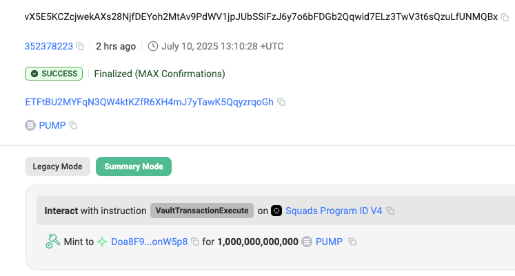 trenchleaks's tweet photo. Likely @pumpdotfun official token: pumpCmXqMfrsAkQ5r49WcJnRayYRqmXz6ae8H7H9Dfn

- Total supply matches
- Deployed by a multisig named "Token Admin"
- Signer funded by a confirmed pump team connected wallet
- Connected to a wallet that has been testing pump TGE programs https://t.co/iWvlmuJXq1