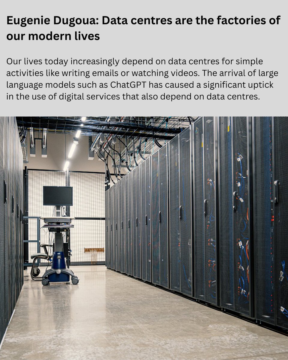 SIPA SusDev (@sipasusdev) on Twitter photo What does a dependence on AI data centers mean for the environment? A Q&A with <a href="/ColumbiaSIPA/">Columbia | SIPA</a> PhD alum <a href="/EugenieDugoua/">Eugenie Dugoua</a> on LSE’s IQ Podcast. eprints.lse.ac.uk/128430/1/busin… What does a dependence on AI data centers mean for the environment? A Q&A with <a href="/ColumbiaSIPA/">Columbia | SIPA</a> PhD alum <a href="/EugenieDugoua/">Eugenie Dugoua</a> on LSE’s IQ Podcast. eprints.lse.ac.uk/128430/1/busin…