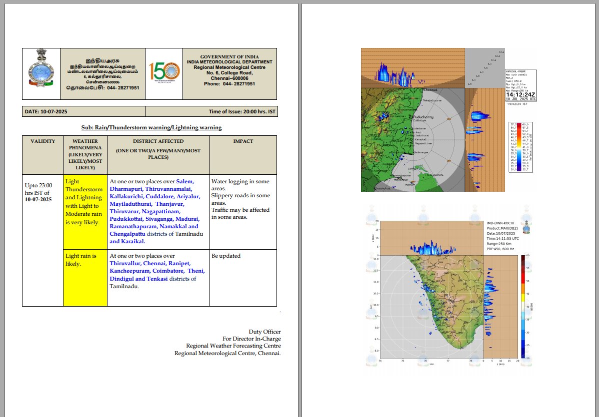 IMD-Tamilnadu Weather (@chennairmc) on Twitter photo 