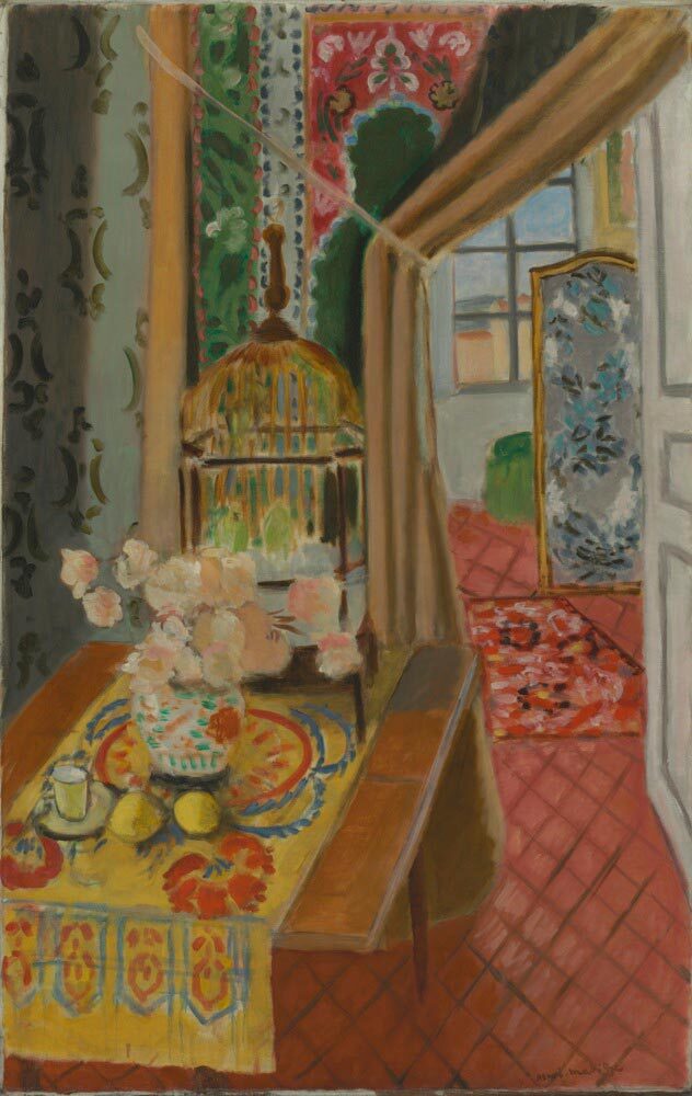 Interior, Flowers and Parakeets, 1924 #artbots #matisse