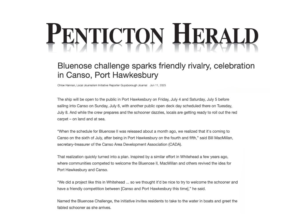 SailBluenoseII's tweet image. Thank you, Port Hawkesbury and Canso, for the warm welcome!
Photo 1: Lost Shores