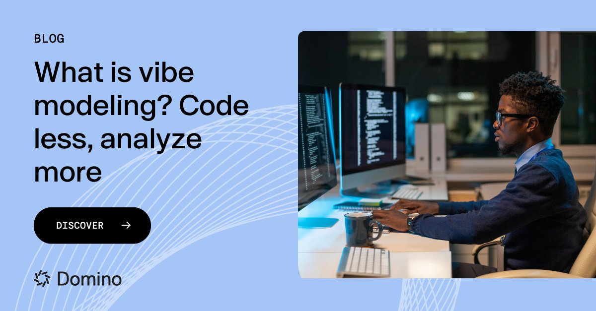 DominoDataLab's tweet image. 🎧 Vibe Modeling is here—and it’s changing how data scientists work. We break down how to speed up the experimental loop with control. Check out our blog and Git repository to get started: domino.buzz/4eLqtfN
#DataScience #MLOps #GenAI #AIProductivity