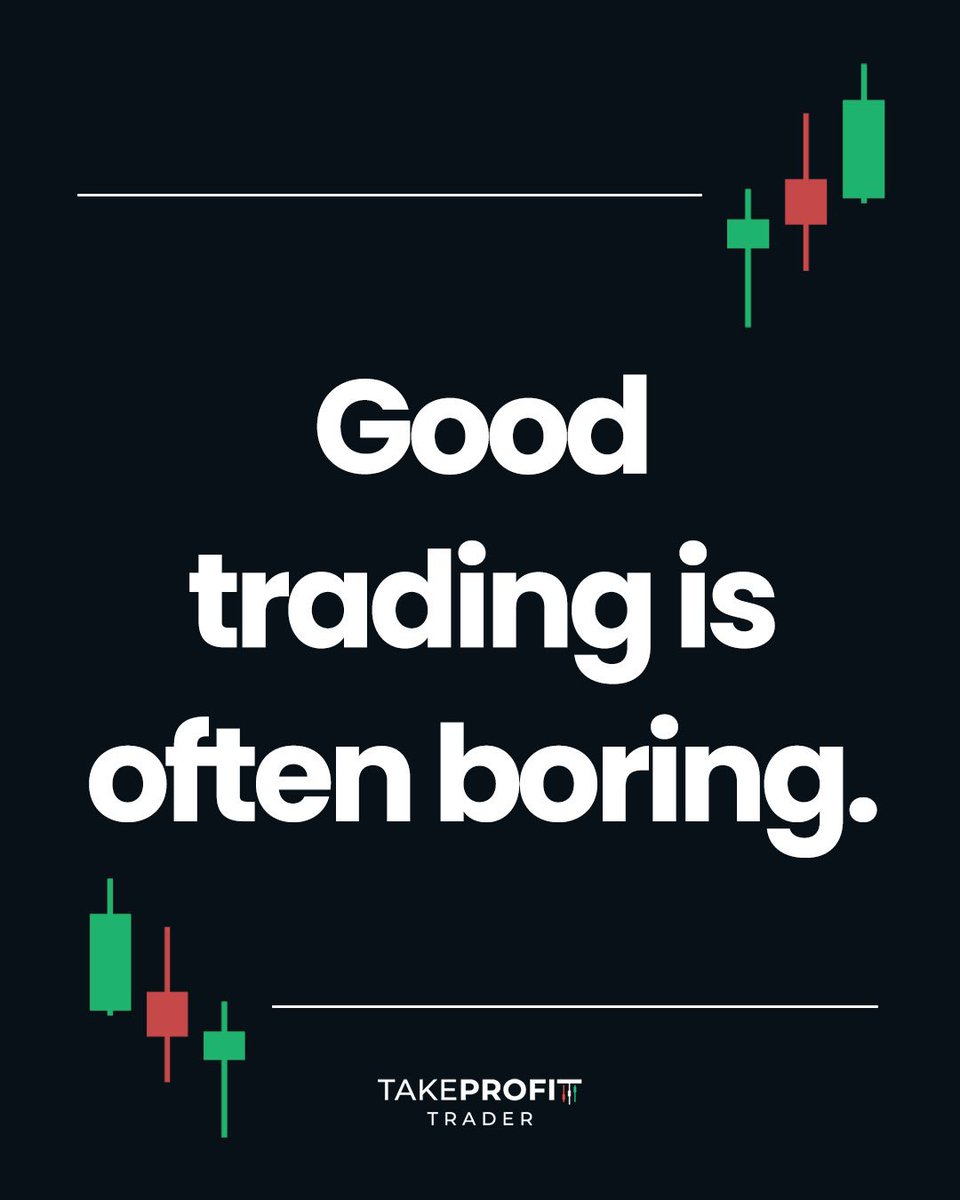 When it feels boring, it’s often because your system is doing the job for you. That’s a good thing. Execution &gt; Excitement.
