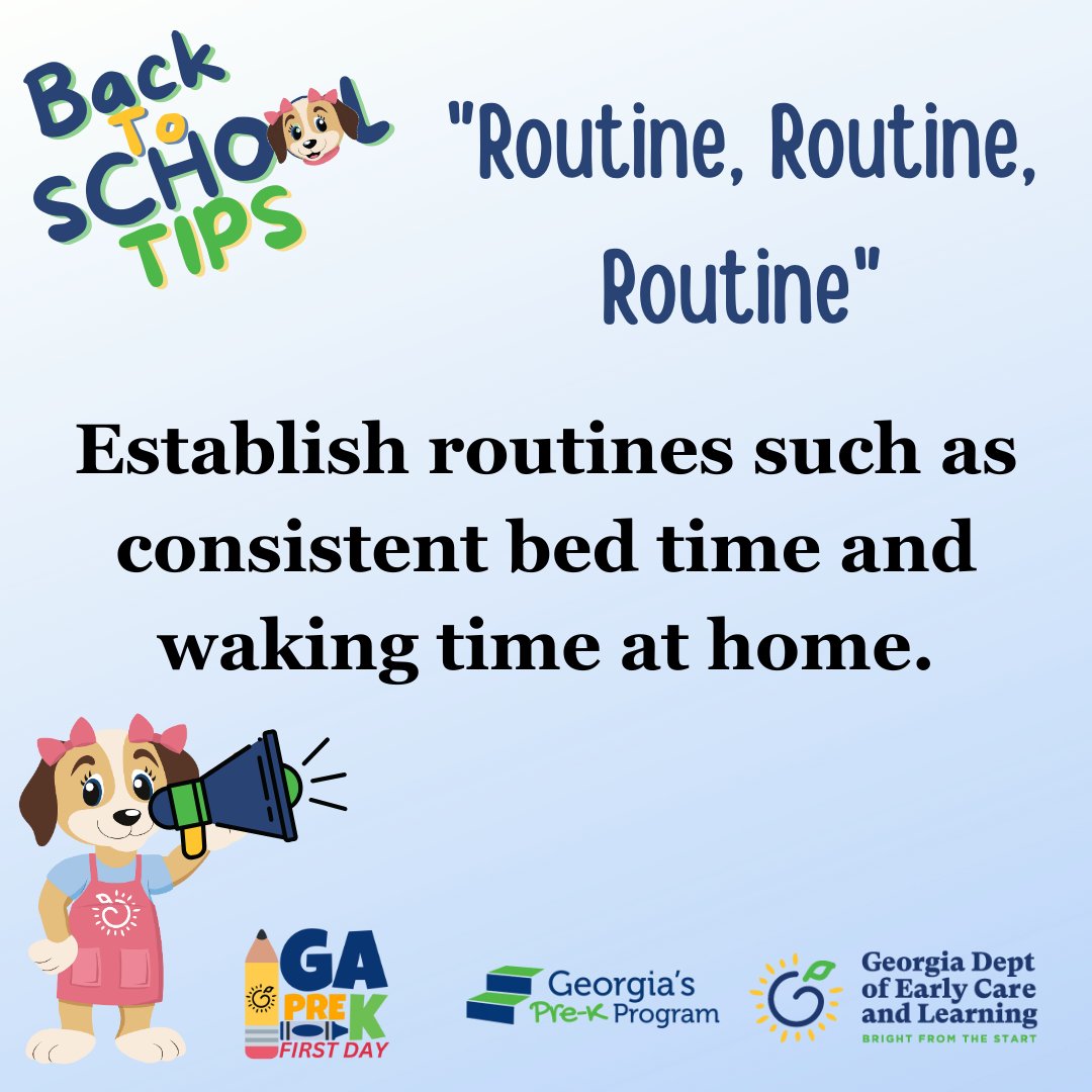 Bright from the Start (@gadeptearlycare) on Twitter photo Here is a tip for a great #GaPreKFirstDay. Follow along with DECAL social media as we give tips for a GREAT #GaPreKFirstDay. #prek #parents #teachers #prekteacher #earlyeducation #Georgia #educate #schooldays #firstdayofschool Here is a tip for a great #GaPreKFirstDay. Follow along with DECAL social media as we give tips for a GREAT #GaPreKFirstDay. #prek #parents #teachers #prekteacher #earlyeducation #Georgia #educate #schooldays #firstdayofschool