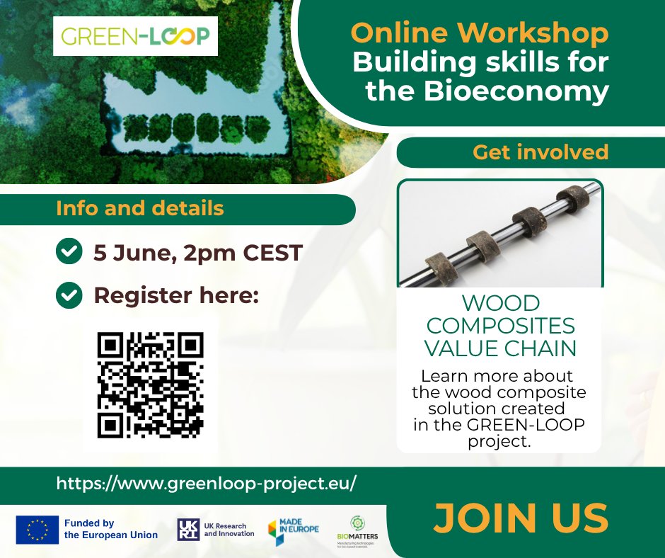 Horizon EU Green-Loop (@heugreenloop) on Twitter photo Valuable insights from the latest <a href="/HEUGreenLoop/">Horizon EU Green-Loop</a> workshop on wood composite value chain.
Read the full recap: greenloop-project.eu/wc-insights-fe…
With <a href="/kemijski/">Kemijski inštitut</a> <a href="/ZAG_Slovenia/">ZAG</a> <a href="/iris_rd/">IRIS Technology Solutions</a> <a href="/RWTH/">RWTH Aachen</a>
<a href="/AxiaInnovation/">AXIA Innovation GmbH</a> <a href="/aimenct/">AIMEN Centro Tecnológico</a> <a href="/NCCUKinfo/">NCC - Innovating for Industry</a> <a href="/BristolUni/">University of Bristol</a>
#MadeInEurope #WasteManagement #Sustainability Valuable insights from the latest <a href="/HEUGreenLoop/">Horizon EU Green-Loop</a> workshop on wood composite value chain.
Read the full recap: greenloop-project.eu/wc-insights-fe…
With <a href="/kemijski/">Kemijski inštitut</a> <a href="/ZAG_Slovenia/">ZAG</a> <a href="/iris_rd/">IRIS Technology Solutions</a> <a href="/RWTH/">RWTH Aachen</a>
<a href="/AxiaInnovation/">AXIA Innovation GmbH</a> <a href="/aimenct/">AIMEN Centro Tecnológico</a> <a href="/NCCUKinfo/">NCC - Innovating for Industry</a> <a href="/BristolUni/">University of Bristol</a>
#MadeInEurope #WasteManagement #Sustainability
