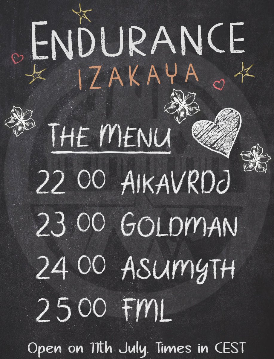 ⚡️VTVR ENDURANCE 031⚡️
🚨HARD DANCE FRIDAYS🚨

✨DJs
🌟<a href="/AikaVrdj/">Aika哀歌 🍕virtual DJ</a>
🌟<a href="/Goldman0815/">Goldman</a>
🌟<a href="/Asumythdj/">Asumyth</a>
🌟FML

▶️FRIDAY
⏯️11/07

🌐2000UTC

🇬🇧2100BST
🇪🇺2200CEST

🇺🇸1300PDT
🇺🇸1600EDT

🇯🇵0500(+1Day)JST

🛜discord.gg/8BqK4dFXpb

🎨poster by VM