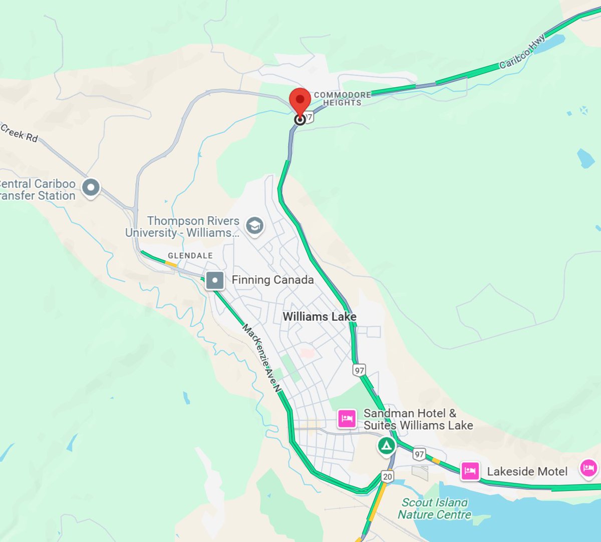 DriveBC's tweet photo. 🛣️🚧 #BCHwy97 - Watch for crews and equipment due to construction work at MacKenzie Ave North until approximately 4 PM today. Expect some delays in the area. #WilliamsLakeBC
ℹ️For more info:
https://t.co/zRU4lQERnm https://t.co/LkclSlaSCx