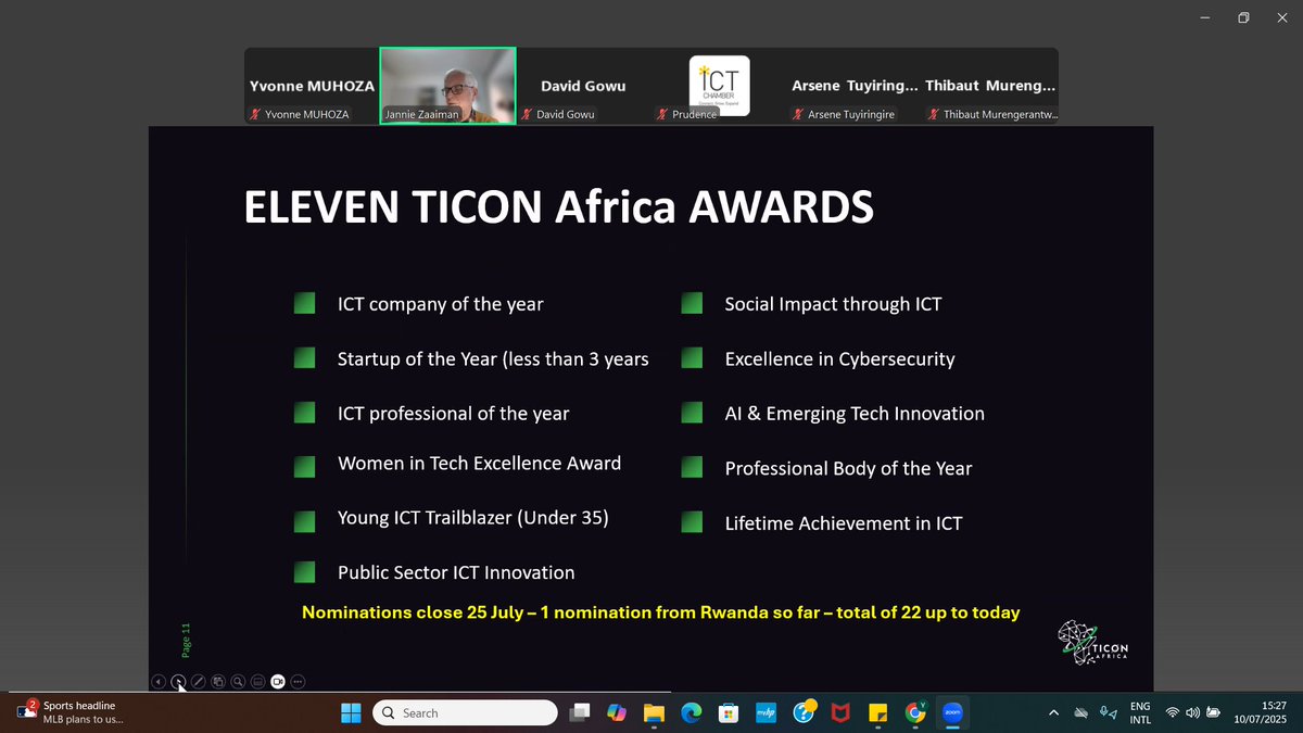 #Opportunity 
Did you know that #TICONAfricaAwards2025 nomination is closing on July 25, 2025? Grab this opportunity and nominate today your tech company, startup or professional in these 11 awards via &gt;&gt; ticonafrica.org/2025-conferenc…

#TICONAfricaAwards, an integral part
of the