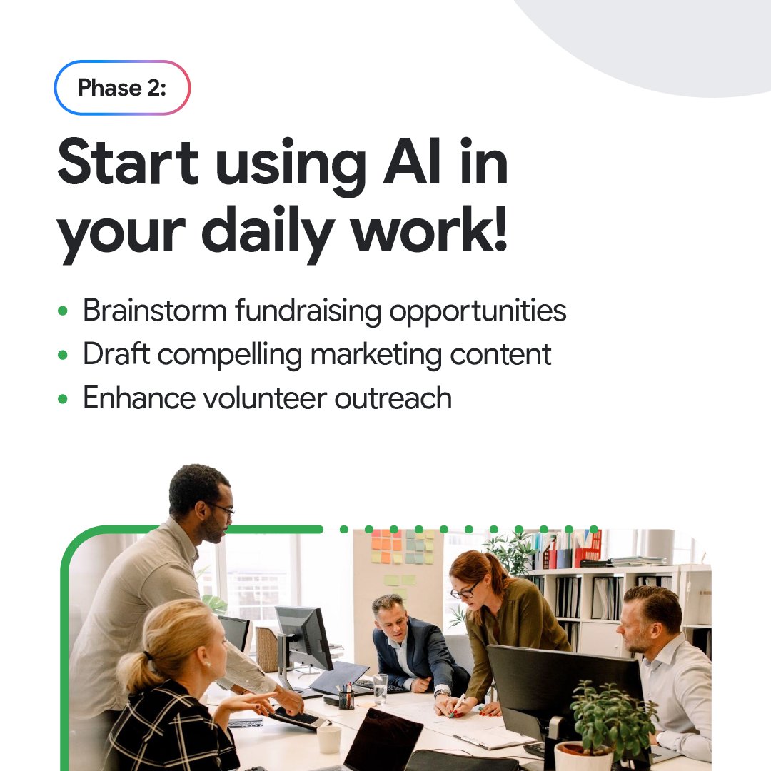 Googleorg's tweet image. Time is one of a nonprofit’s most valuable resources and we want to help maximize it.
Discover how #Gemini in @GoogleWorkspace helps complete tasks more quickly and efficiently, while freeing up your team to focus on mission-critical work. Get started: goo.gle/3E9tLLQ