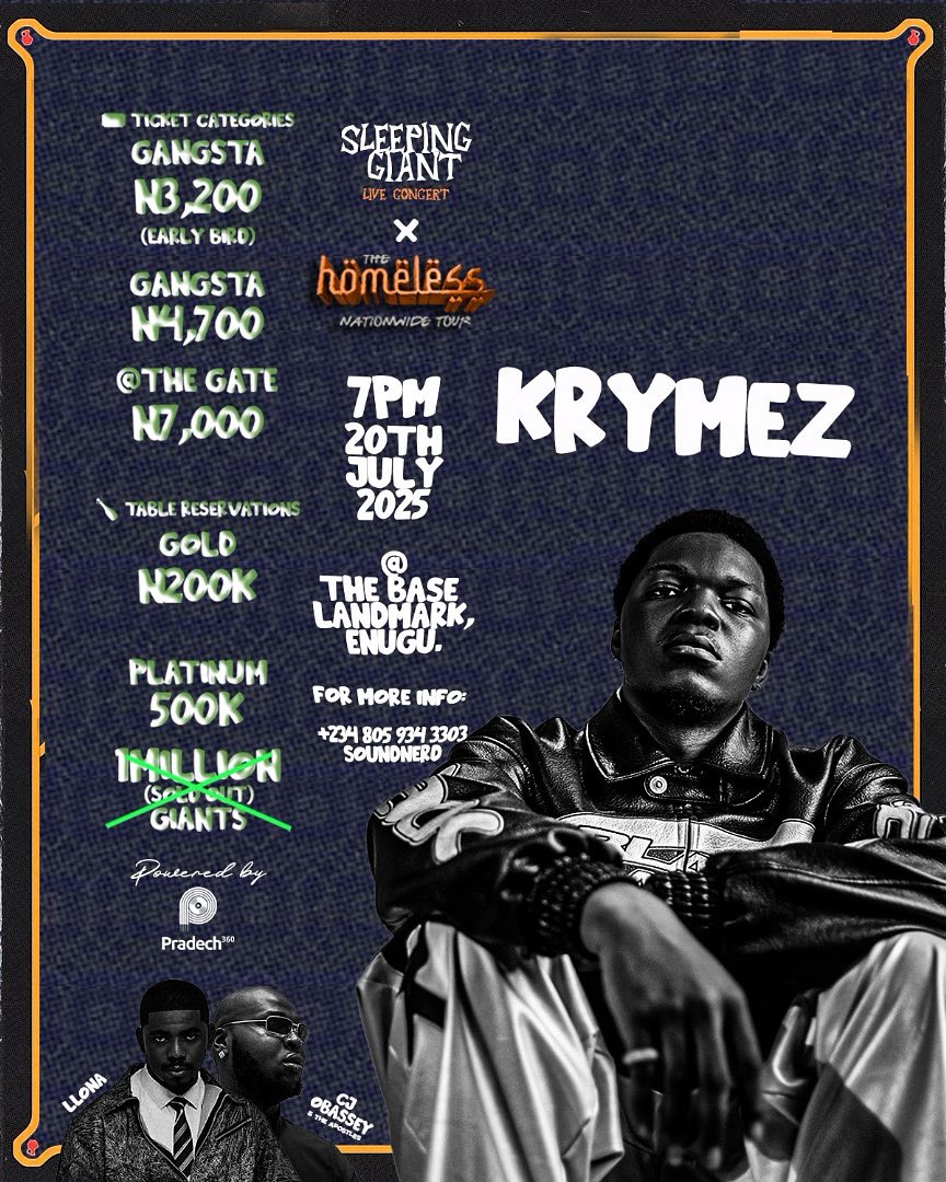 krymeziscrazy's tweet photo. Waddup O42! catch me live on the 20th with my big breddas @Boyllona_ & @ChijiokeObassey at the base landmark
Ma Black birds ๐ฆโโฌ Donโt Miss!
CC: @soundnerd_
#thnt #sglc https://t.co/t9RKFYd5zj