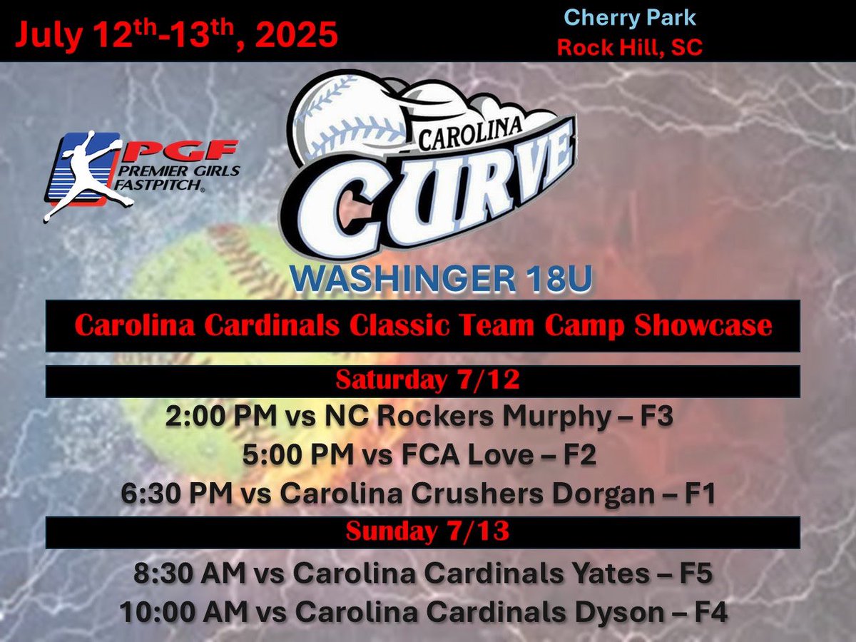ocato2026's tweet photo. So excited to be back on the field with my @CarolinaCurveW girls this weekend in Rock Hill, SC. Come check us out!!
🩵🥎 https://t.co/3HRq9UomPC