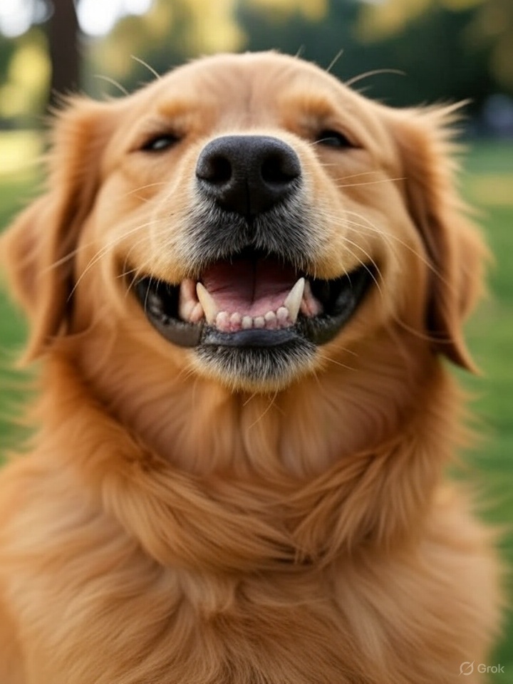 Caught this golden retriever mid-laugh! Is he laughing at my jokes or just thrilled it’s Friday? Either way, this pup’s got better comedic timing than me! 😂📷