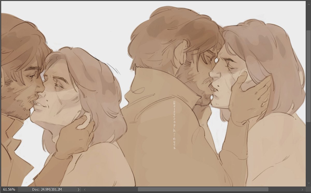h0lographings's tweet image. i dont know how many times i can sketch the same thing with minute differences but hhere i am again. #jayvik sucking face. u agree