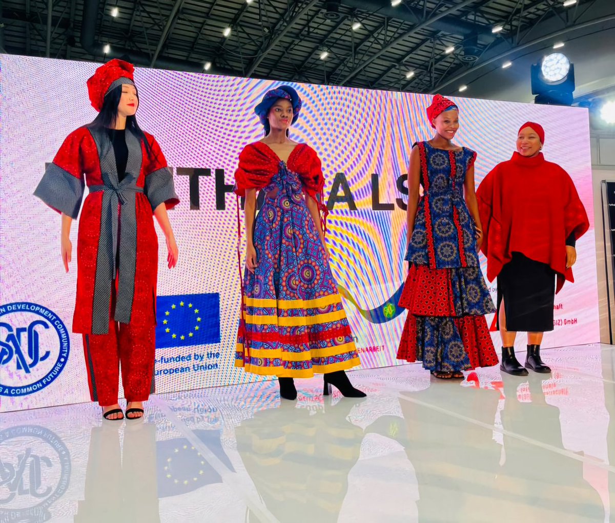 EUinLesotho's tweet photo. Africa Rose, Bold Couture, Bonono, Bozo Design Studio, Iconics Clothing, KJM Printing, La'Pearl,
Priscy R, Thethana are some of the sponsored companies. #RVCL is implemented by @LesothoTrade and @giz_gmbh, creating opportunities for SMSEs - PA #TeamEurope #ExportPromotion #EPA https://t.co/2tXnF6qahN