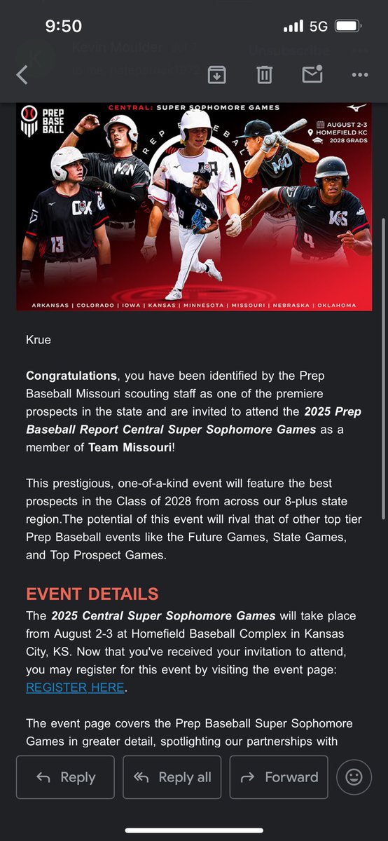 excited an blessed to be representing #teammissouri in the PBR super sophomore games thank you <a href="/PBR_Moulder/">Kevin Moulder</a> <a href="/PbrUrban/">Andy Urban PBR</a> and my coaches an family for making this possible.