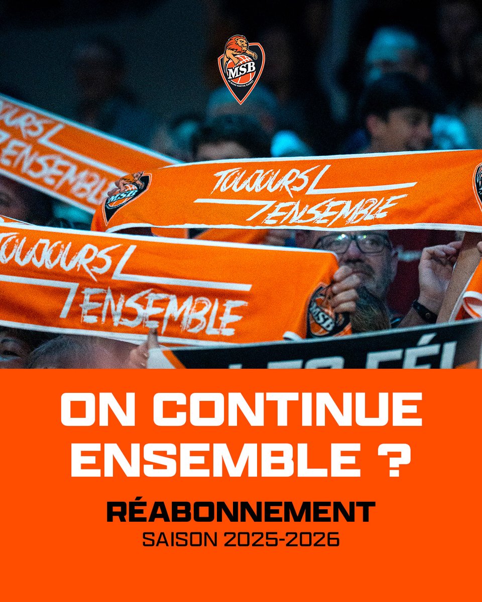 MSB_Officiel's tweet image. ⚠️ Fin des réabonnements dans 7 jours ! 👀
Vous avez jusqu'au 31 juillet pour bénéficier du tarif préférentiel et reprendre votre place 🫵
Passé ce délai, celle-ci sera de nouveau disponible pour de nouveaux abonnés 🤷♂️
Rendez-vous au siège du MSB 📍