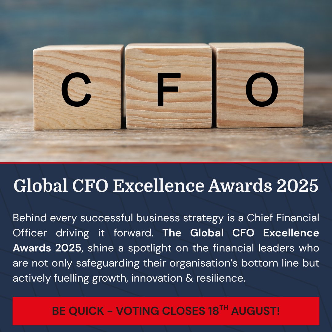 acquisition_int's tweet image. 🗳️ Voting is now open for the Global CFO Excellence Awards 2025! 🏆

Know a standout CFO? Help recognise their impact &amp;amp; inspire industry excellence.

🔗 Vote now ➡ zurl.co/bcmZL

#CFOExcellence #GlobalCFOAwards #VoteNow #FinanceLeaders