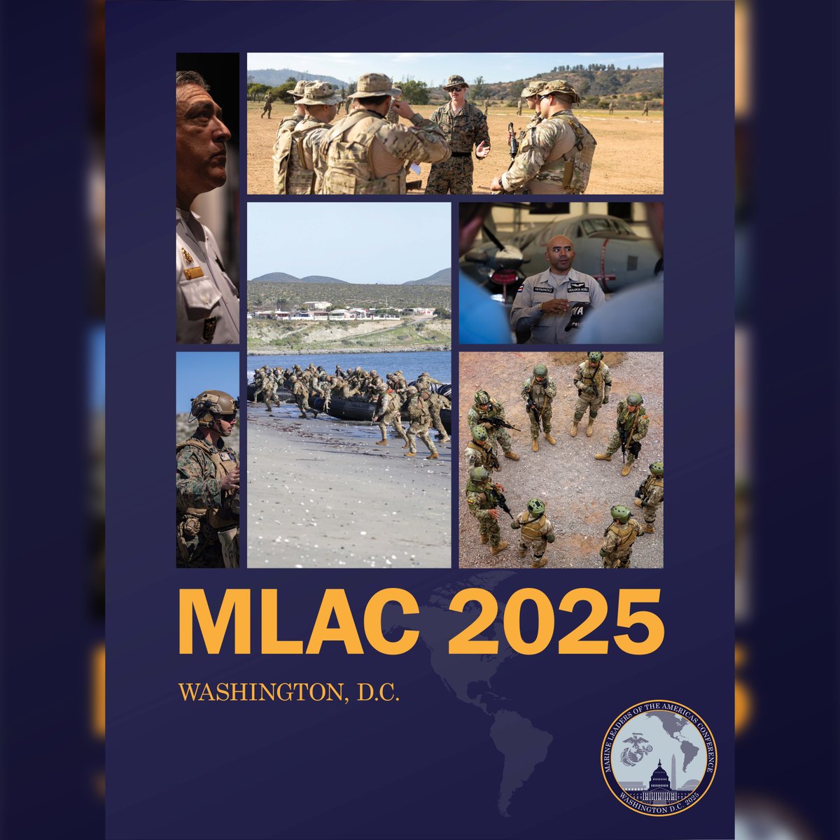 MARFORSOUTH's tweet image. Marine Leaders of the Americas Conference 2025 will unite Marine and Naval Infantry leaders to strengthen partnerships and confront maritime security challenges. 🌊 #MLAC2025 #USMC #MaritimeSecurity #Partnerships @USMC