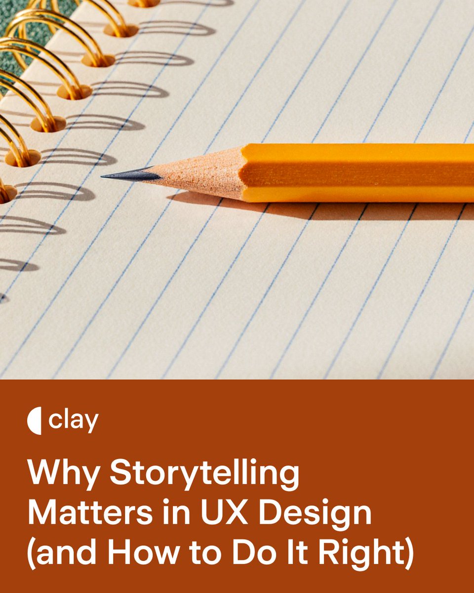 Great products don’t just work — they tell a story.
Read how storytelling transforms ordinary interactions into meaningful connections: clay.global/blog/ux-storyt…
__
#ux #ui
