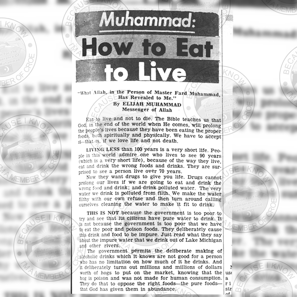 croe1987's tweet image. A look back #MuhammadSpeaks NOVEMBER 24, 1967
This knowledge can save your life like many before you. #Howtoeattolive

Support the archives, donate, share croe.org
#ElijahMuhammad #education #history #nationbuilding #NationofIslam #CROEArchives