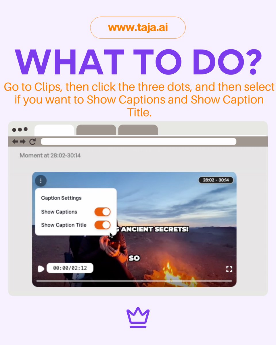 growwithtaja's tweet image. Introducing Captions for Clips! 🎉 

Anytime you repurpose your long form video into clips, we will automatically caption it for you to make the content more engaging!

Sign up for a free 7 day trial and see the magic for yourself 🪄 

#aiforbusiness #contentrepurposing