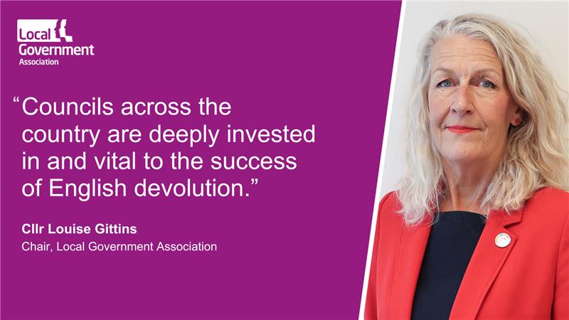 "Councils across the country are deeply invested in and vital to the success of English devolution," says LGA Chair Councillor Louise Gittins.

Read our full response to the publication of the English Devolution and Community Empowerment Bill: local.gov.uk/about/news/eng…
