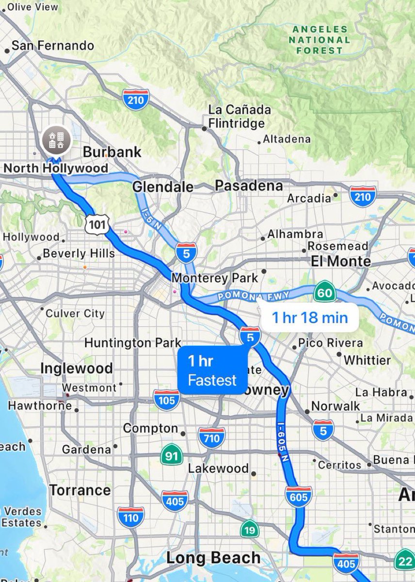 BREAKING - Thanks to ICE operations in Los Angeles, travel times are down significantly. What used to take nearly two hours to drive through the heart of LA now takes just one.