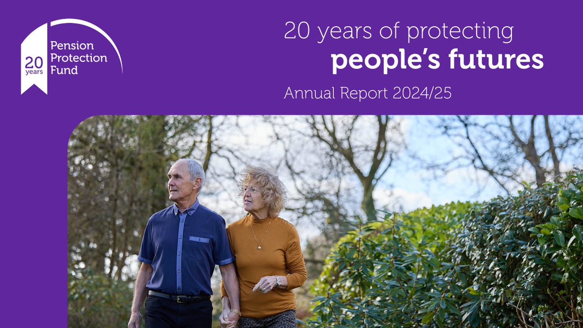 Pension Protection Fund (@ppf) on Twitter photo We’ve published our Annual Report and Accounts 2024/25, which looks back at our achievements throughout our 20th year, including providing excellent customer service and making a positive economic impact through our investments. Read more: ppf.co.uk/news/Annual-Re… We’ve published our Annual Report and Accounts 2024/25, which looks back at our achievements throughout our 20th year, including providing excellent customer service and making a positive economic impact through our investments. Read more: ppf.co.uk/news/Annual-Re…