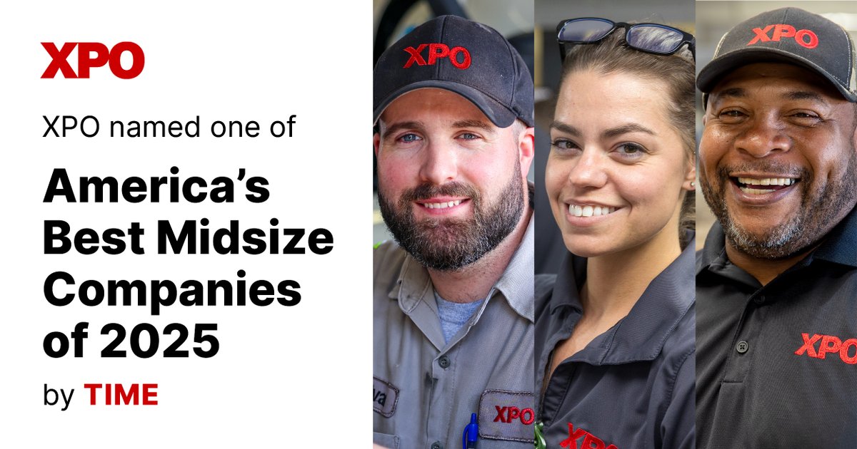We’re proud that XPO has earned a spot on <a href="/TIME/">TIME</a>'s list of America’s Best Midsize Companies for the second year in a row. This recognition reflects our unwavering commitment to serving our customers and building a workplace where our employees thrive.