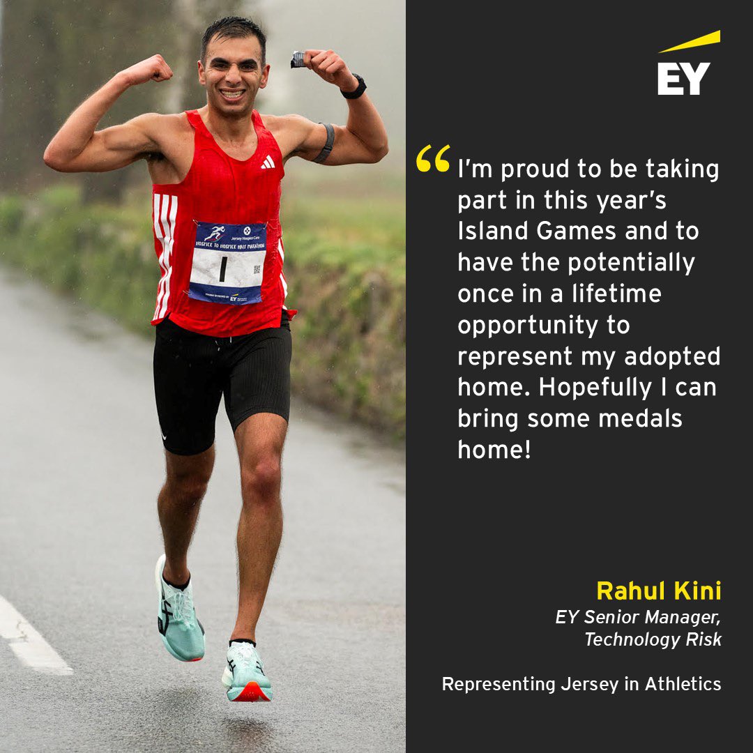 💫🏃‍♂️Good luck to everyone taking part in next week’s Island Games! We’re proud to have Ove Svejstrup, Assurance Partner, representing Guernsey in the Triathlon, and Rahul Kini, IT Risk Senior Manager, representing Jersey in the Athletics team. Here’s what Rahul had to say…