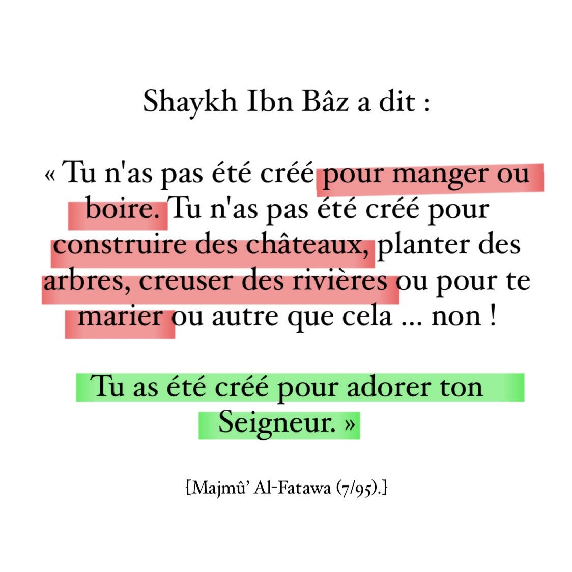 À méditer......