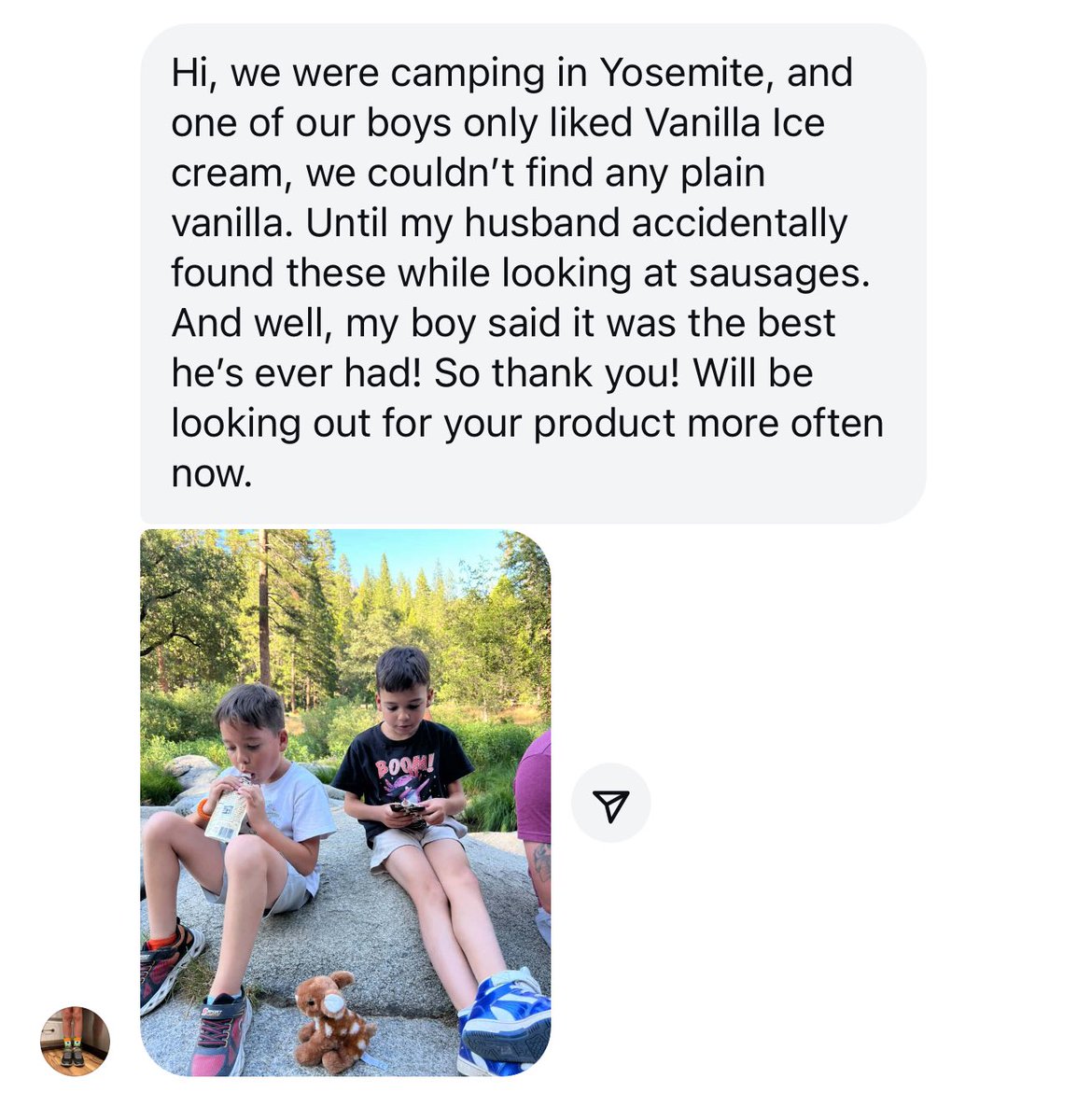 CVTSoftServe's tweet image. Fun Fact: You can enjoy premium ice cream without  lavender and olive oil. Thanks for supporting us at @YosemiteNPS ...Your little guy has impeccable taste! #KeepItSimple