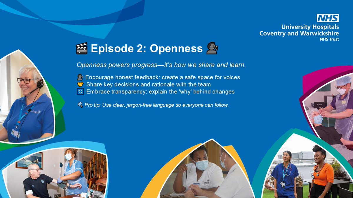 📢 Episode 2: Openness 🗣️

At UHCW, open communication drives progress.
🤝 Encourage honest feedback
🗣️ Share decisions &amp; reasoning
🔄 Embrace transparency
📚 Open doors to new ideas and continuous improvement