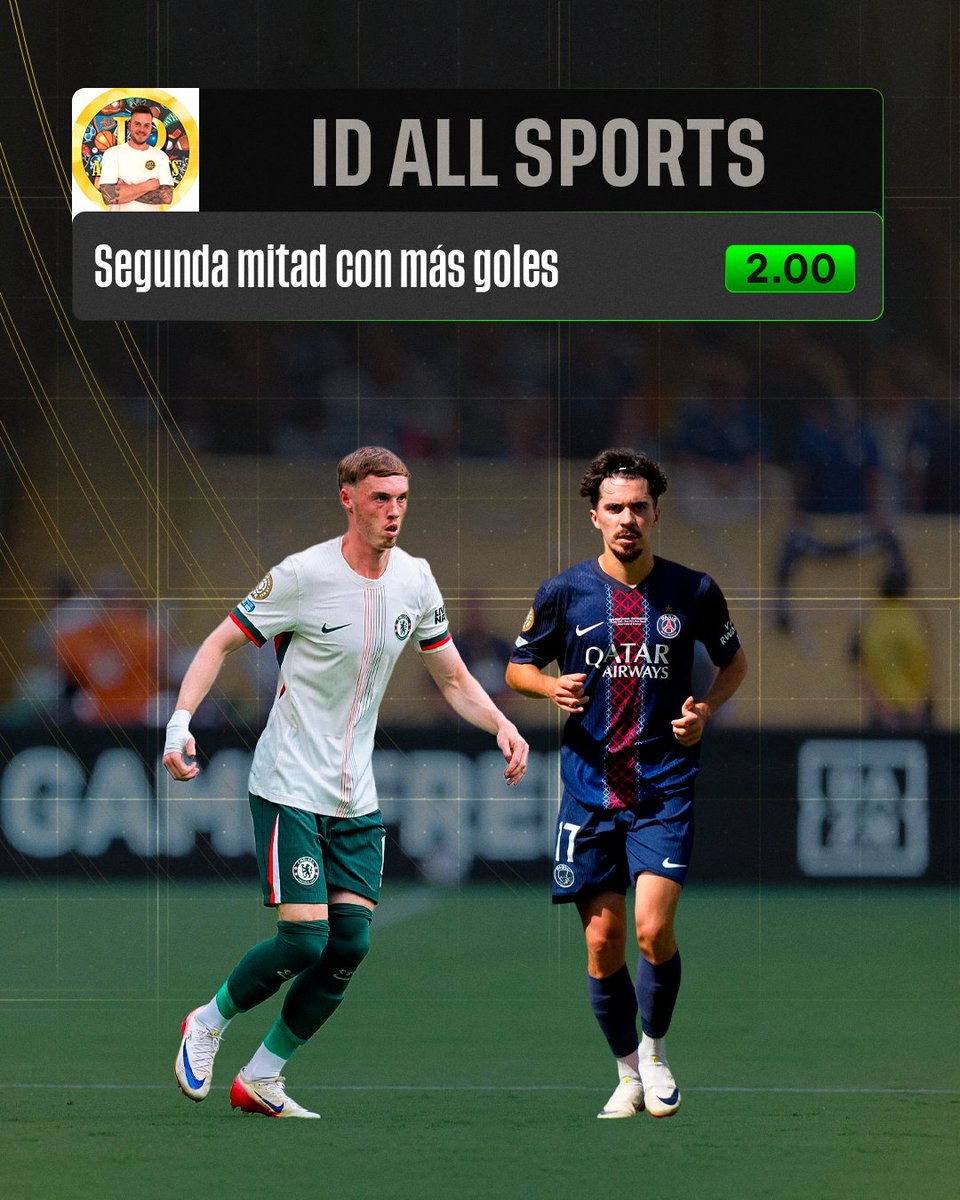 Gainblers's tweet image. ⚔️ ¡FINAL MUNDIAL DE CLUBES!

🎯 Aquí tenemos el pronóstico de @idallsports para el partidazo que decidirá al nuevo Rey del mundo

🧠 Al ser una final se espera un inicio de partido más tranquilo y con mucho respeto...quizás en la segunda parte se altere y más si un equipo va por…