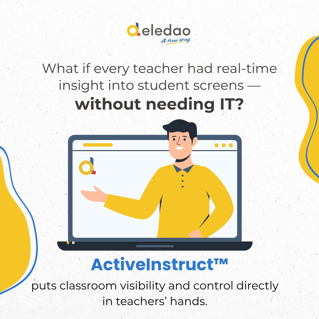 Tech admins, ever feel like you're the gatekeeper for every single classroom screen request?

ActiveInstruct™ changes that.

It gives teachers real-time visibility and control over student screens—without needing to submit a ticket or ping you mid-lesson.

Less micromanaging