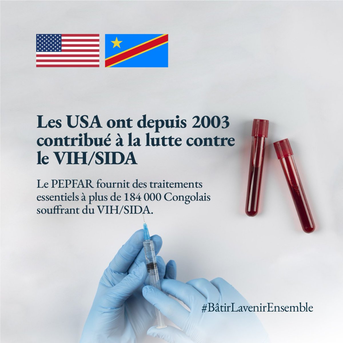 U.S.Embassy Kinshasa (@usembkinshasa) on Twitter photo ๐จ๐ป ๐ฒ๐ป๐ด๐ฎ๐ด๐ฒ๐บ๐ฒ๐ป๐ ๐ฑ๐๐ฟ๐ฎ๐ฏ๐น๐ฒ ๐ฝ๐ผ๐๐ฟ ๐น๐ฎ ๐๐ฎ๐ป๐รฉ ๐ฒ๐ป ๐ฅ๐๐
Depuis 2003, les รtats-Unis, ร travers le programme PEPFAR, soutiennent activement la Rรฉpublique dรฉmocratique du Congo dans sa lutte contre le VIH/SIDA.
ร ce jour, ๐ฝ๐น๐๐ ๐ฑ๐ฒ ๐ต๐ฌ๐ฌ ๐บ๐ถ๐น๐น๐ถ๐ผ๐ป๐ ๐จ๐ป ๐ฒ๐ป๐ด๐ฎ๐ด๐ฒ๐บ๐ฒ๐ป๐ ๐ฑ๐๐ฟ๐ฎ๐ฏ๐น๐ฒ ๐ฝ๐ผ๐๐ฟ ๐น๐ฎ ๐๐ฎ๐ป๐รฉ ๐ฒ๐ป ๐ฅ๐๐
Depuis 2003, les รtats-Unis, ร travers le programme PEPFAR, soutiennent activement la Rรฉpublique dรฉmocratique du Congo dans sa lutte contre le VIH/SIDA.
ร ce jour, ๐ฝ๐น๐๐ ๐ฑ๐ฒ ๐ต๐ฌ๐ฌ ๐บ๐ถ๐น๐น๐ถ๐ผ๐ป๐