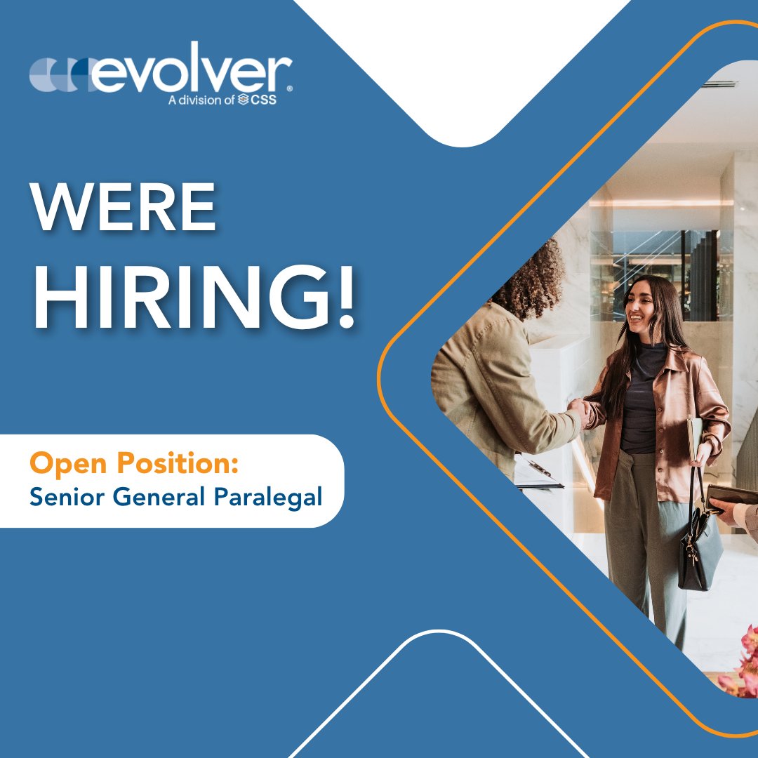 We're Hiring! Senior General Paralegal

Evolver is looking for a dedicated Senior General Paralegal to join our team in Washington, DC. If you have a passion for legal research and litigation support, this is the perfect opportunity for you!

Key Responsibilities:

✅ Conduct