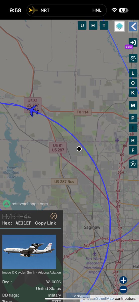LensOfMae's tweet image. Hello there EMBER44.
It’s always nice when an E-3 flies over your house.