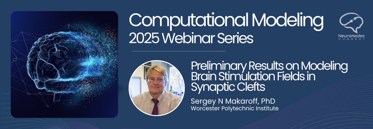neuromodec's tweet image. [Now running] Preliminary Results on Modeling Brain Stimulation Fields in Synaptic Clefts
📅 Thursday, July 10 | 11 AM (ET)
You can still attend: 
connect.neuromodec.org/events/NJiutLw…