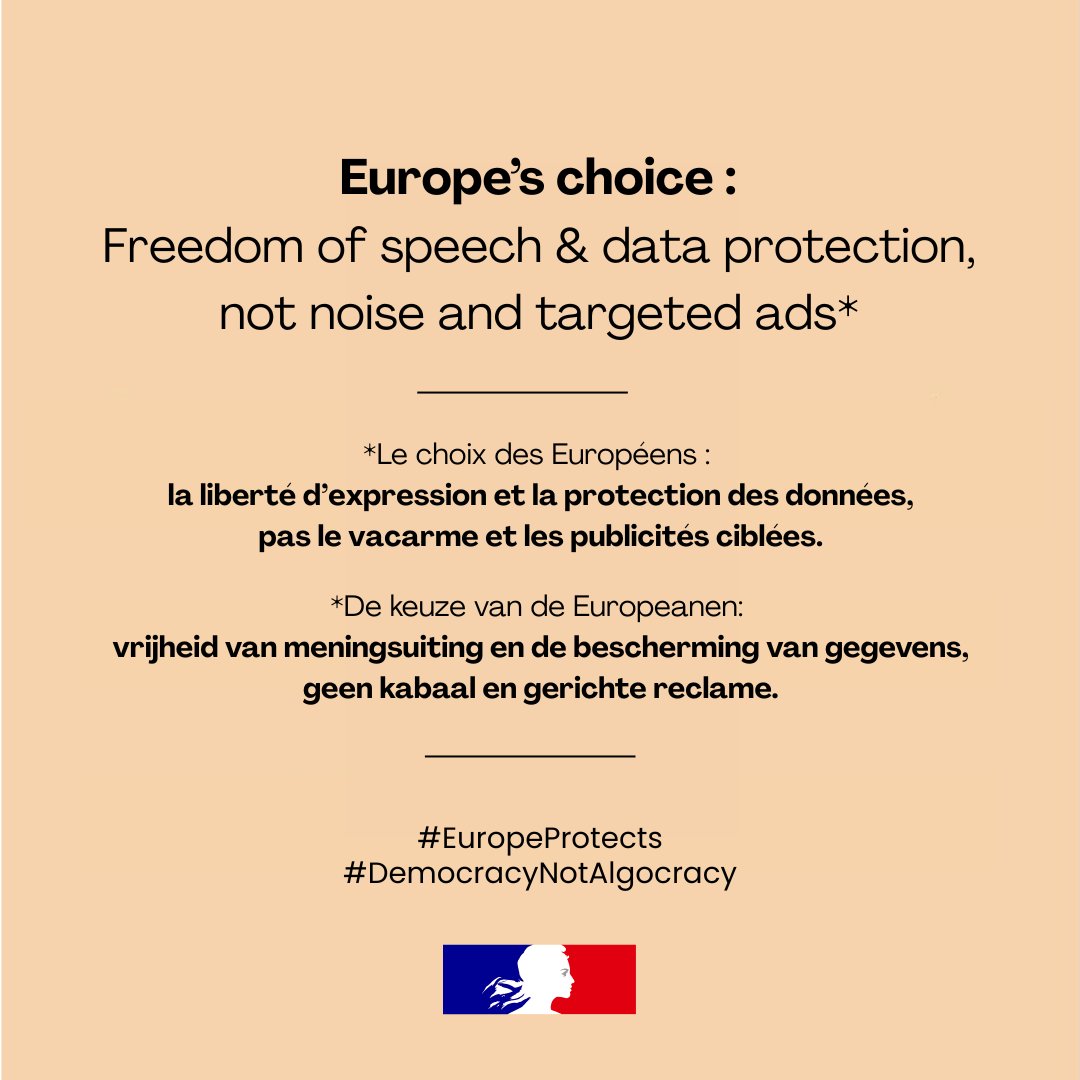 AmbassFranceBel's tweet image. #EuropeProtects #DSAProtects #DemocracyNotAlgoracy
