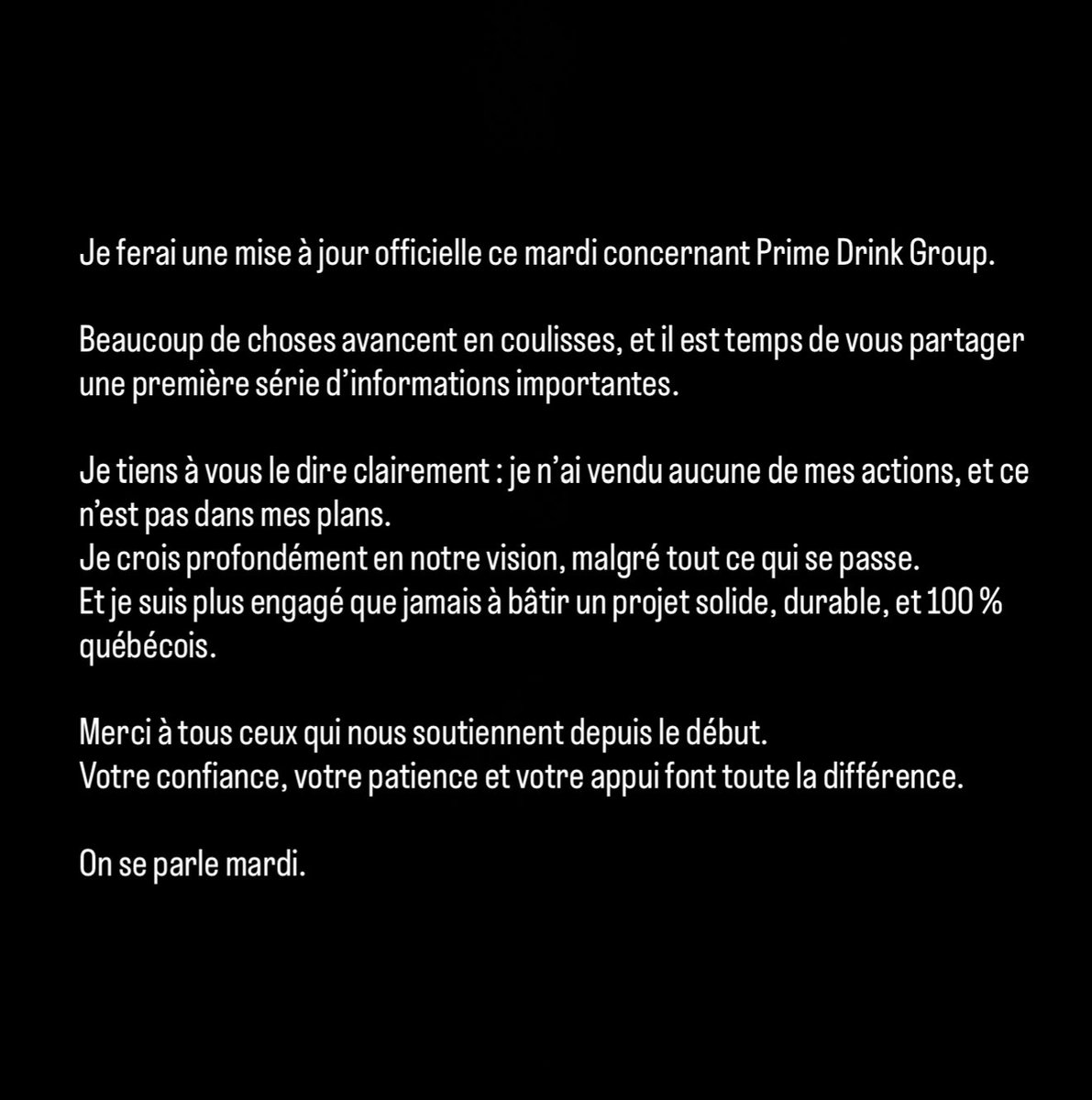 olivier_primeau's tweet image. Mise à jour de Prime Group ✅ #primegroup #quebec #montreal