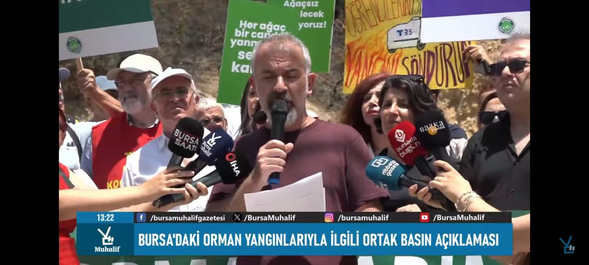 BursatarM's tweet image. Doğa katliamına dur de! Ormanlarımız yanmasın doğamız kül olmasın diye basın açıklamasına katıldık. @KESK1995 @TARIM_ORKAM_SEN