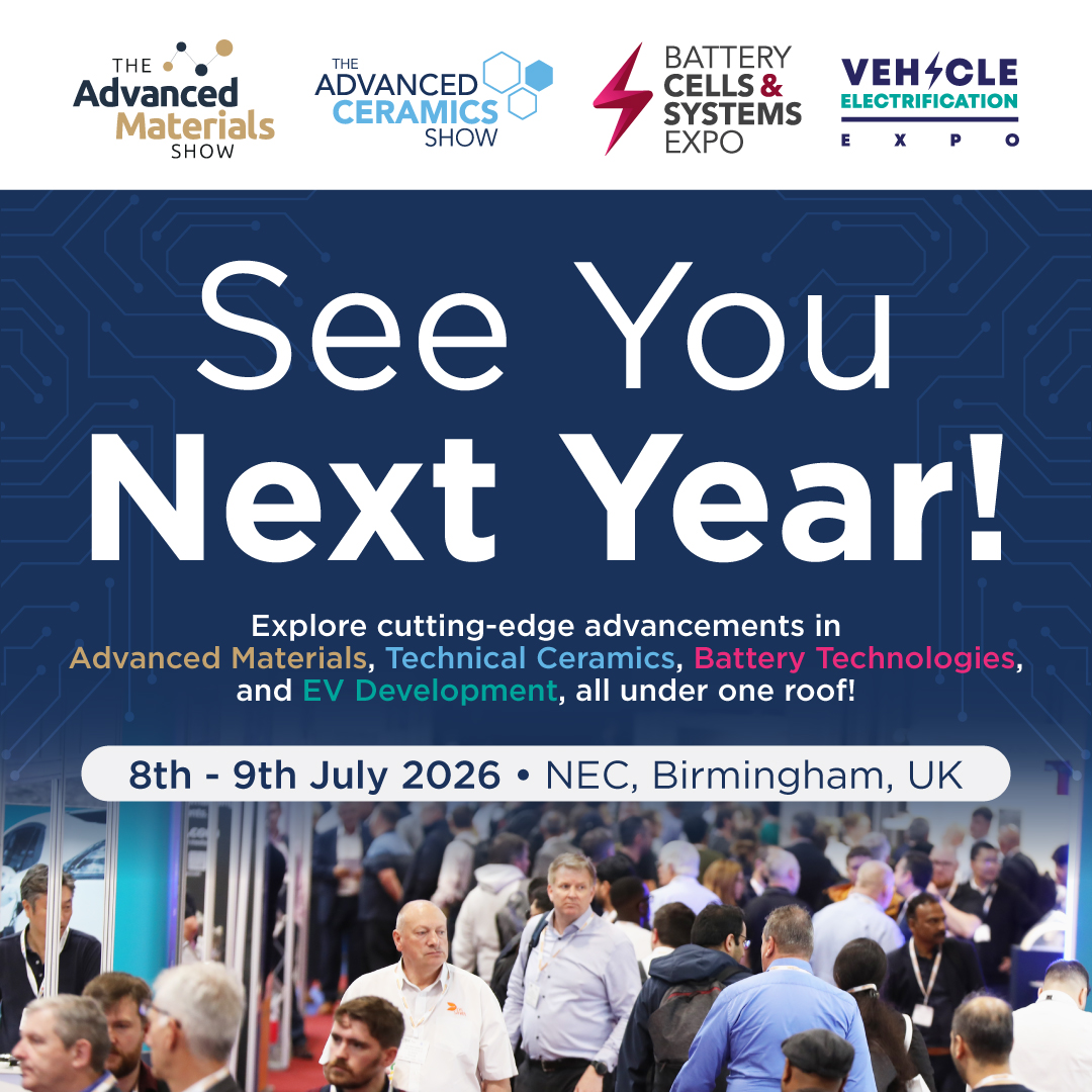 Advanced Materials Show (@materialsshow) on Twitter photo 🎬 That's a wrap for <a href="/MaterialsShow/">Advanced Materials Show</a> and <a href="/CeramicsShow/">The Advanced Ceramics Show</a> 2025!
Thank you to all of our attendees, supporters, sponsors, staff, speakers, and exhibitors!
Save the date and join us in 2026!
📆 Save the date: 8th - 9th July, 2026
#AMS25 #ACS25 #AdvancedMaterials #AdvancedCeramics 🎬 That's a wrap for <a href="/MaterialsShow/">Advanced Materials Show</a> and <a href="/CeramicsShow/">The Advanced Ceramics Show</a> 2025!
Thank you to all of our attendees, supporters, sponsors, staff, speakers, and exhibitors!
Save the date and join us in 2026!
📆 Save the date: 8th - 9th July, 2026
#AMS25 #ACS25 #AdvancedMaterials #AdvancedCeramics