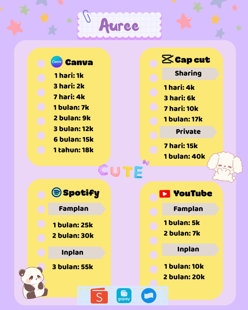 riverfloee's tweet photo. jual app premium, ready!!! ada canva, capcut, spotify, youtube, netflix, disney hotstar, viu, prime, hbo go, video, loklok #wtb #zonauang️ #zonajajan️️ (085773579634) https://t.co/aHcmLtzncV