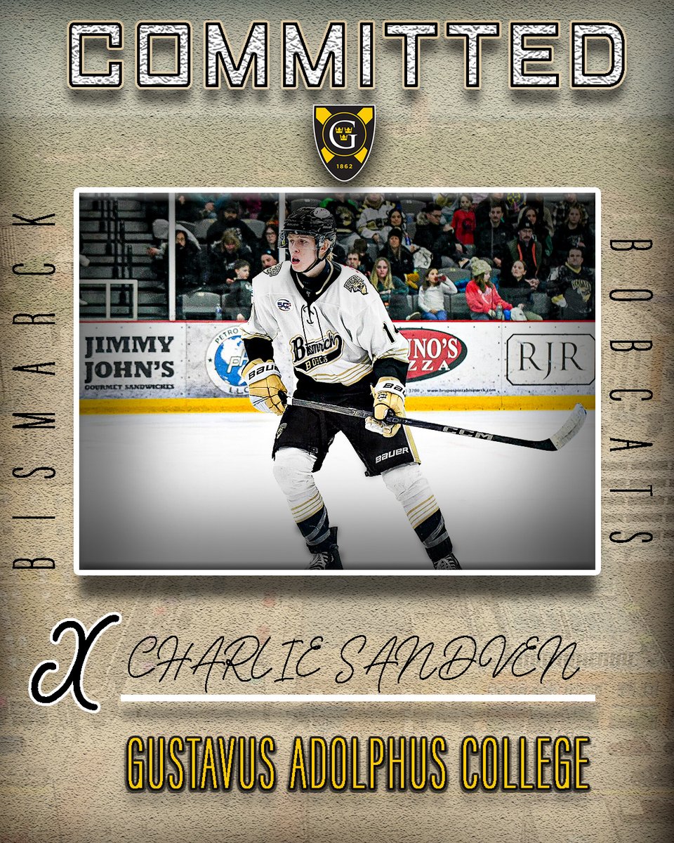 ✍️ COMMITTED ✍️

The Bismarck Bobcats are proud to announce that Defenseman Charlie Sandven has committed to continue his academic and collegiate hockey career at Gustavus Adolphus College! Voice of the Bobcats, Brandon Luisi, caught up with Sandven to discuss his decision! Check