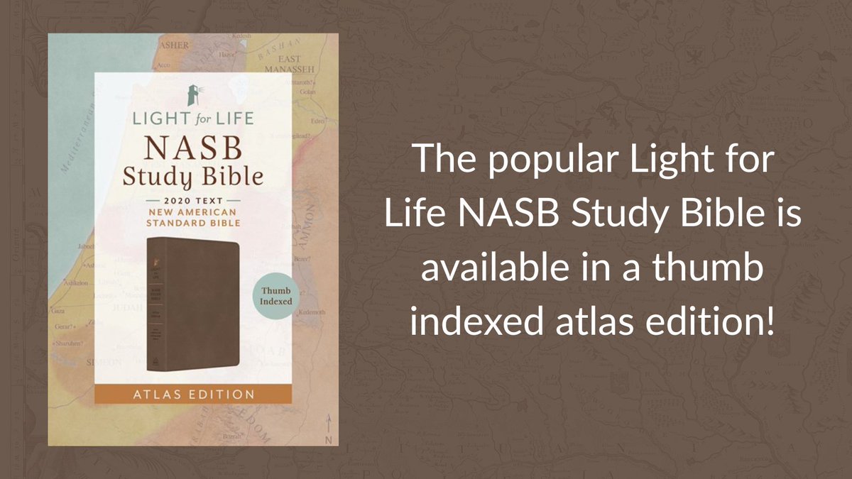 For the person who wants to know God’s Word and see where it unfolded.
 
Here is the respected New American Standard Bible with bonus maps, just for you.

Available online and in stores today.